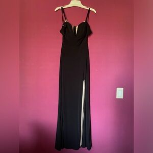 Windsor Serene Cold Shoulder High Slit Mermaid Dress